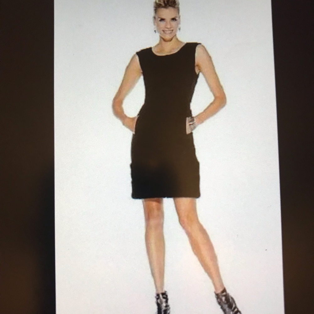 Adrienne Landau Dress with Faux Fur Trim